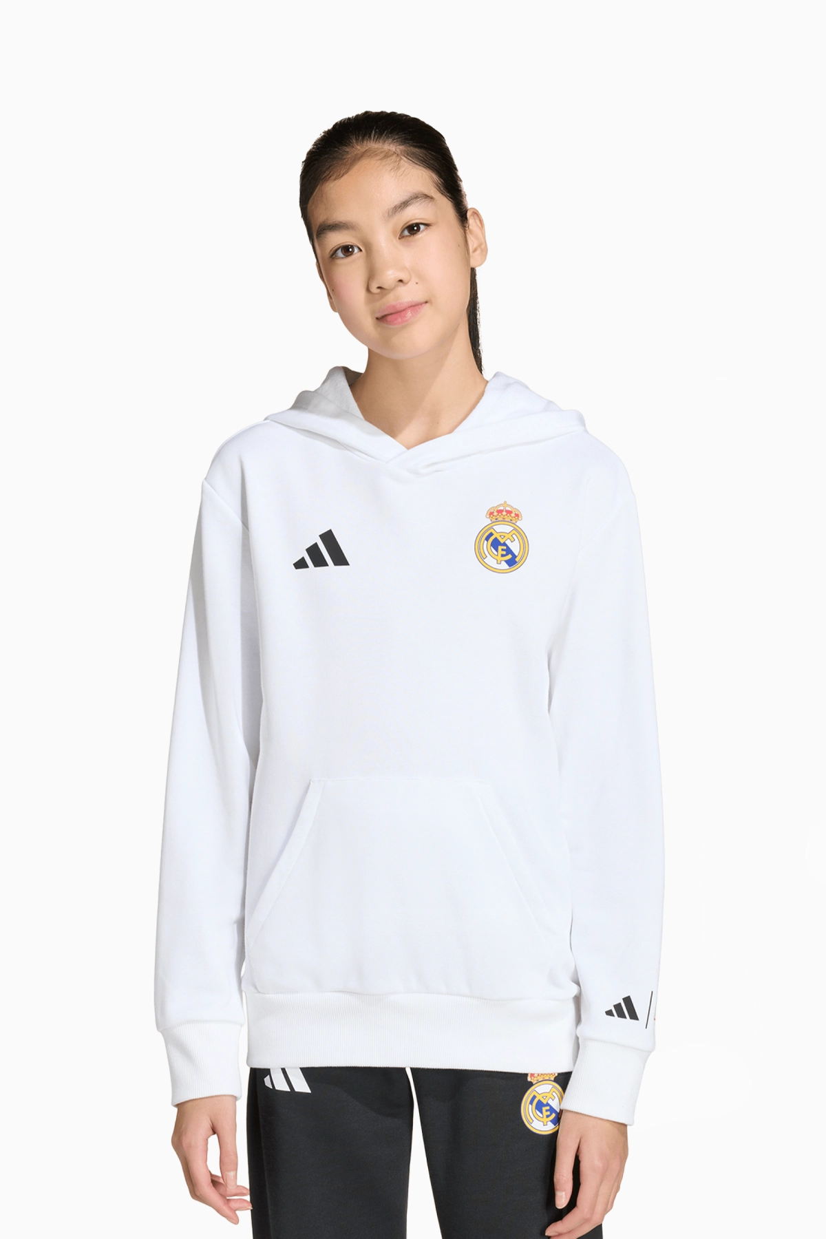Bluza z kapturem adidas Real Madryt x Marvel 25/26 Graphic Junior - Biały