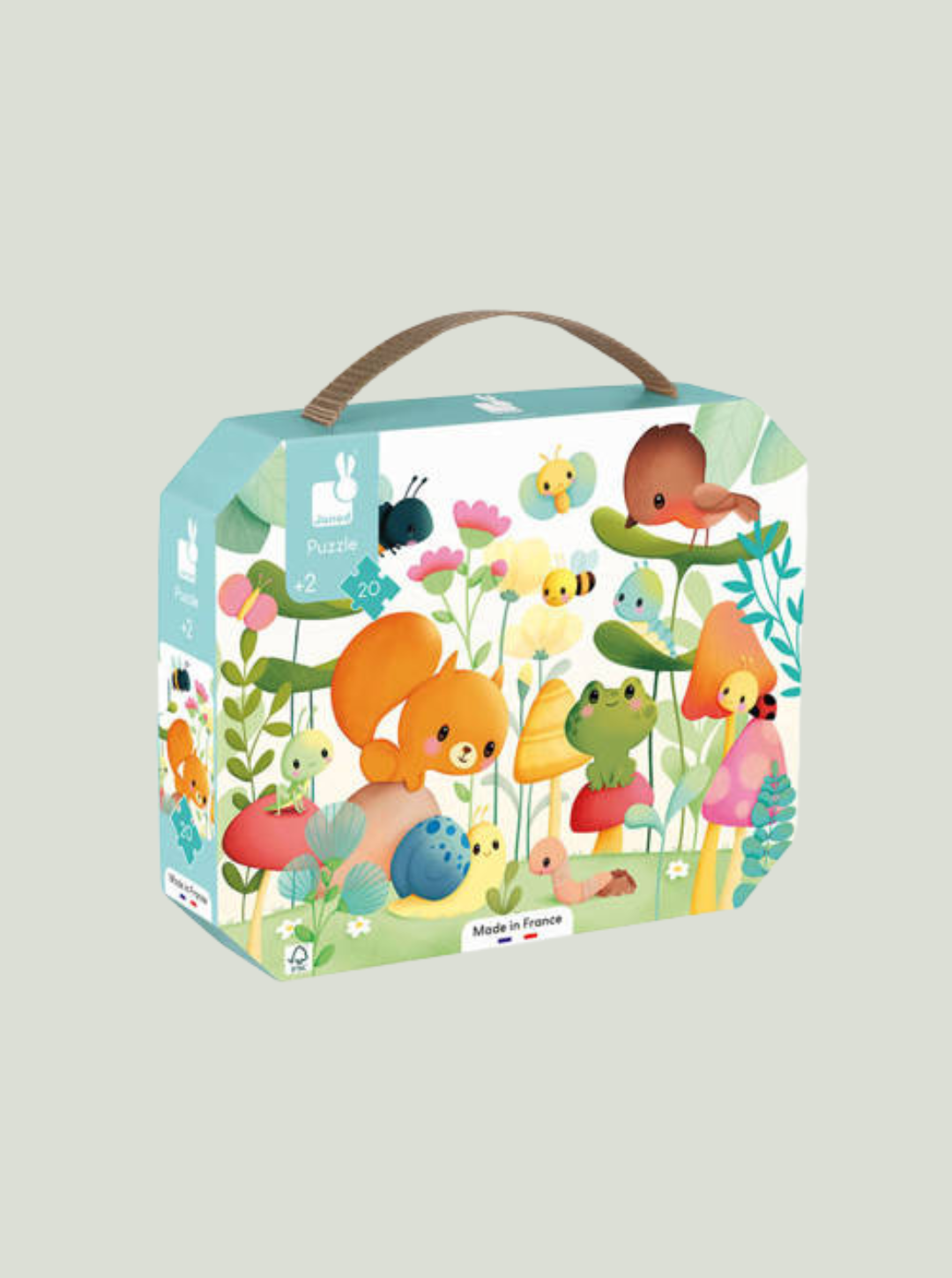 Puzzle w walizce Przyjaciele z ogródka 20 elementów 2+ JANOD