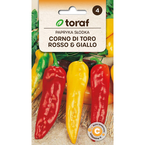 Nasiona Papryka słodka Corno Di Toro Rosso i Giallo 0,5g