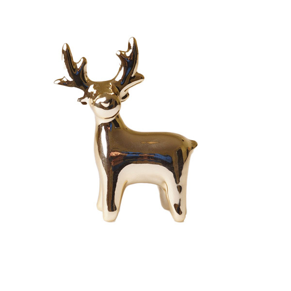Złoty mini renifer figurka