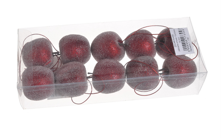 Jabłka bordo szronione 10sztuk w pudełku