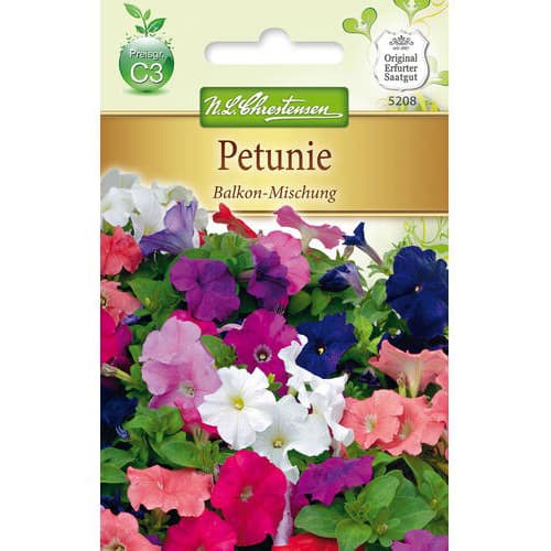 1 ob, Petúnie balkonová, směs - : Monžstvo balíkov: 1 ob