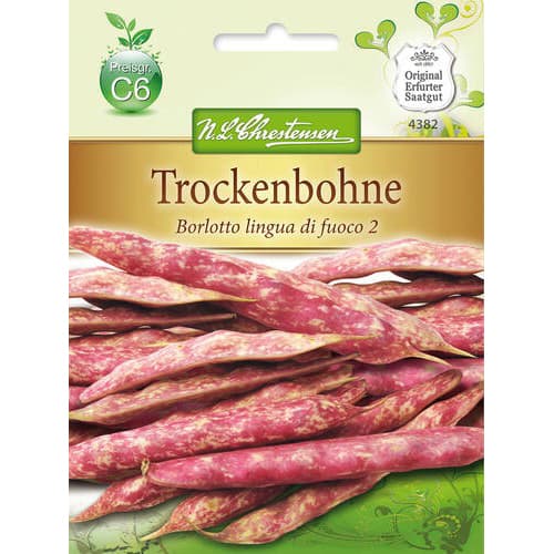 1 szt, Stangebohne Borlotto lingua di fuoco 2 - Samen: Ilość w opakowaniu: 1 Stück