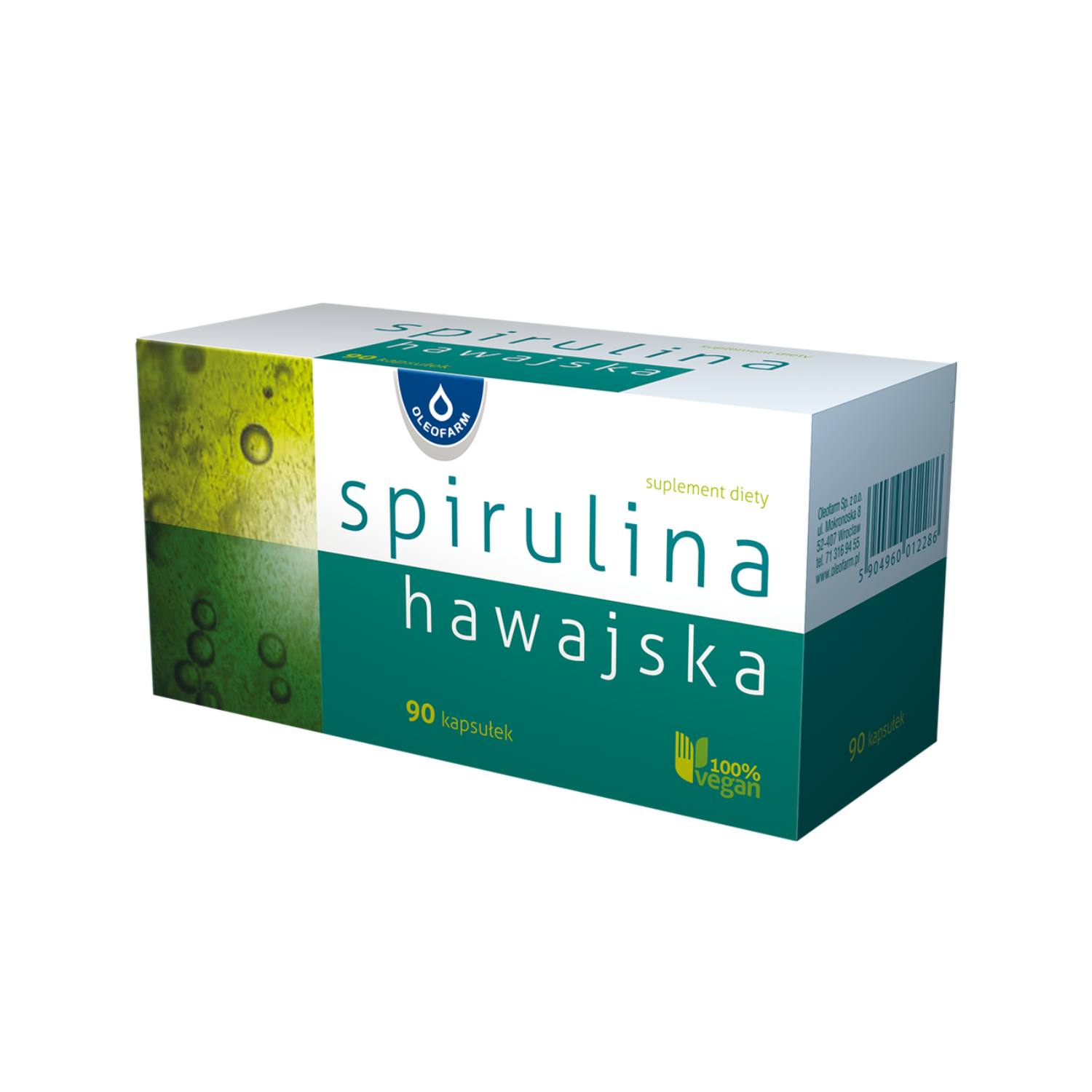 Oleofarm, spirulina hawajska, 90 kapsułek