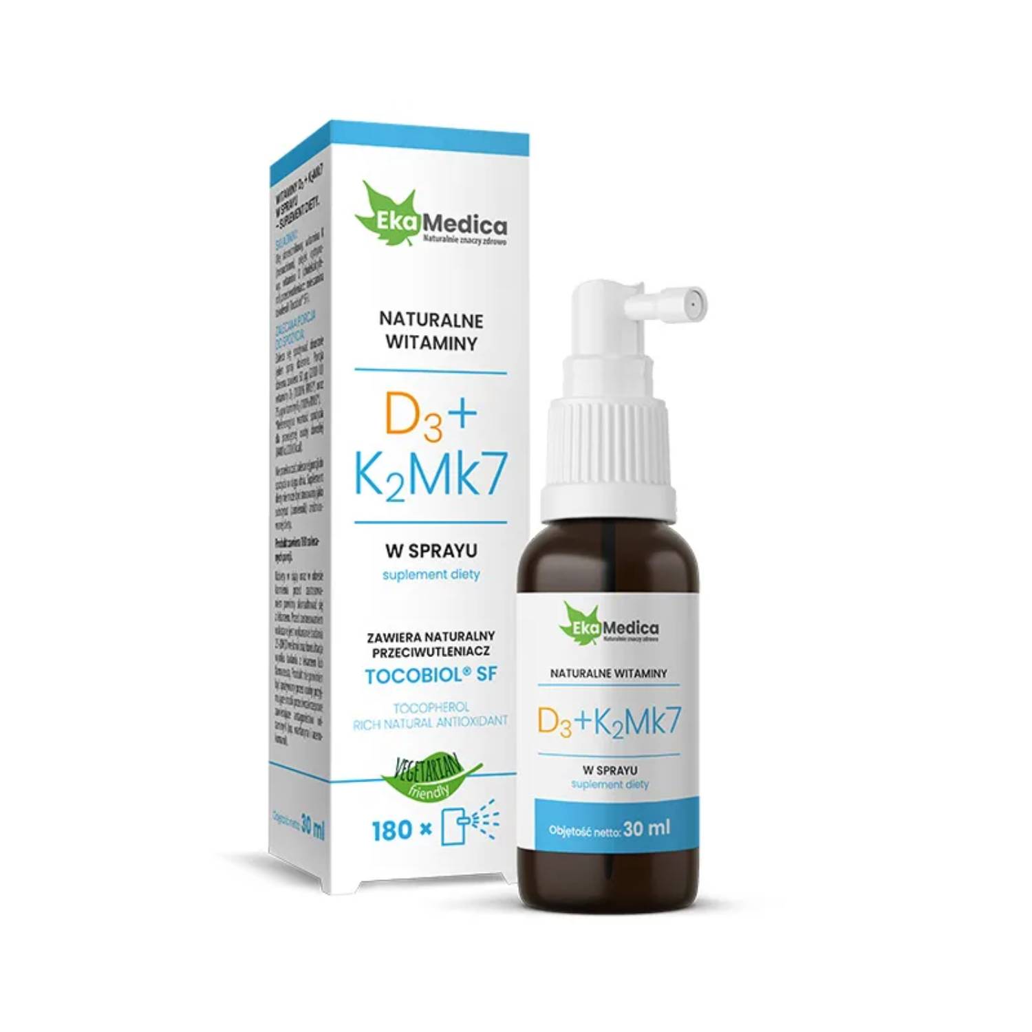 Ekamedica witamina d3 + k2 mk7, 30 ml