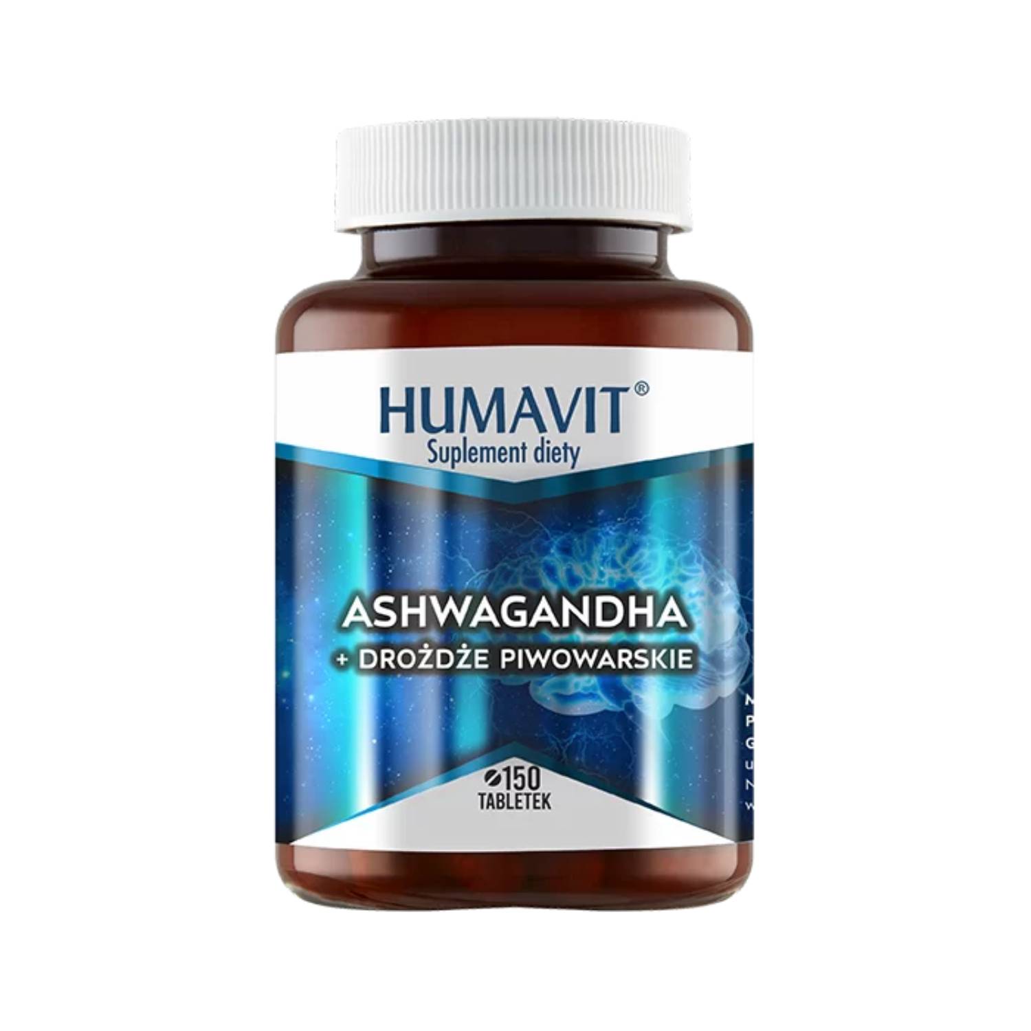 Humavit ashwagandha + drożdże piwowarskie, 150 tabletek