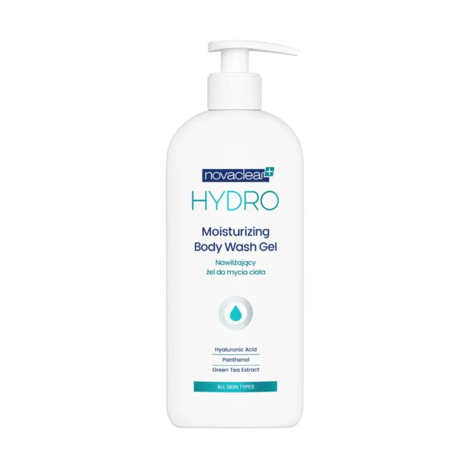 Novaclear hydro - nawilżający żel do mycia ciała, 500 ml