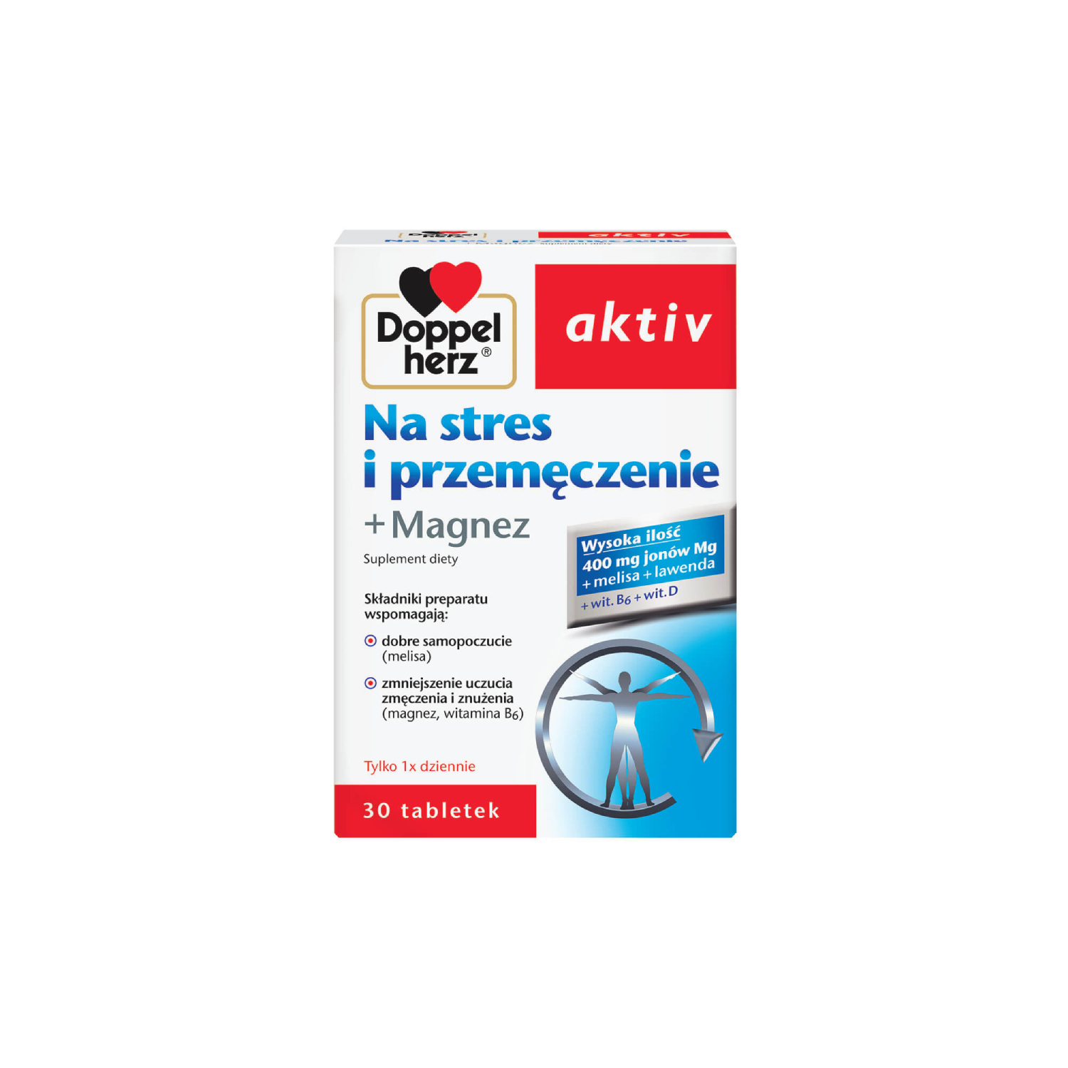 Doppelherz aktiv - suplement diety na stres i przemęczenie, 30 tabletek