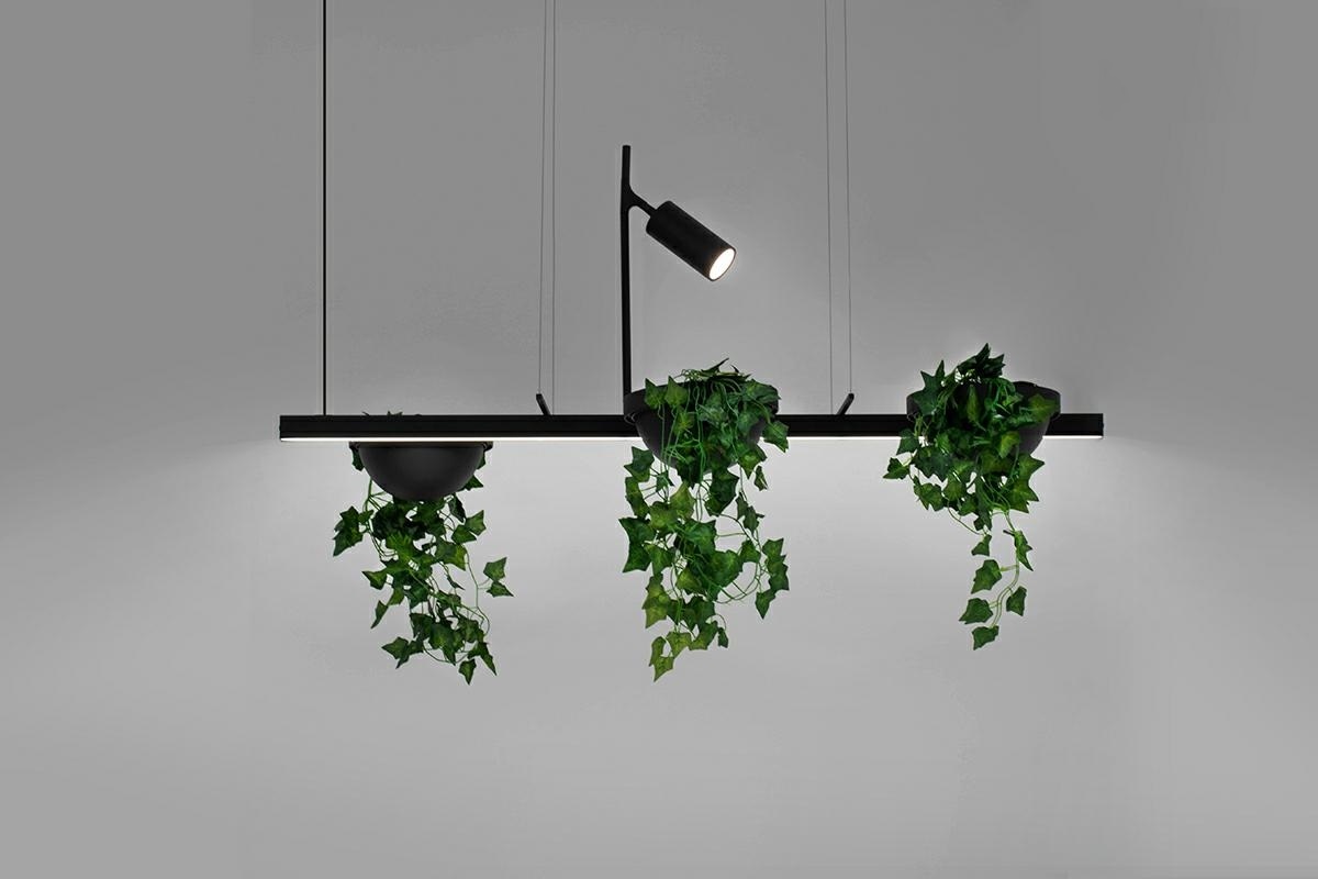 Moosee Plant Line lampa wisząca 2x17W LED czarna MSE1501100210