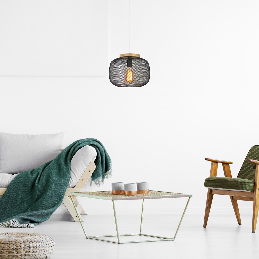 Rabalux Rupert lampa wisząca 1x40W czarna 5238