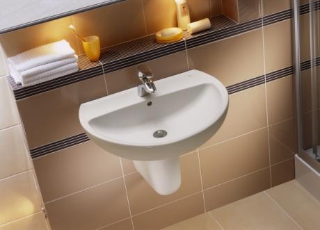 Koło Rekord umywalka 55x42 cm półokrągła biała K91155000 - Wysyłka w 24h