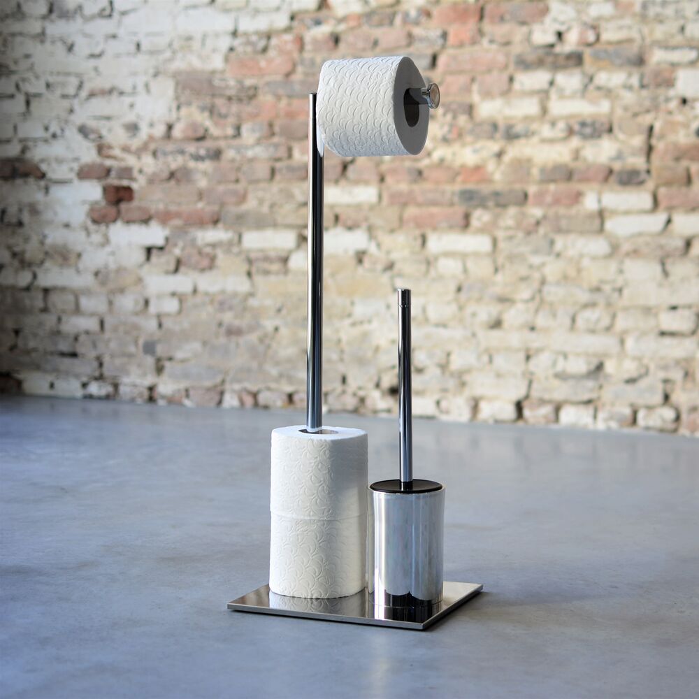 Sealskin Tube stojak na papier toaletowy ze szczotką WC chrom 800204