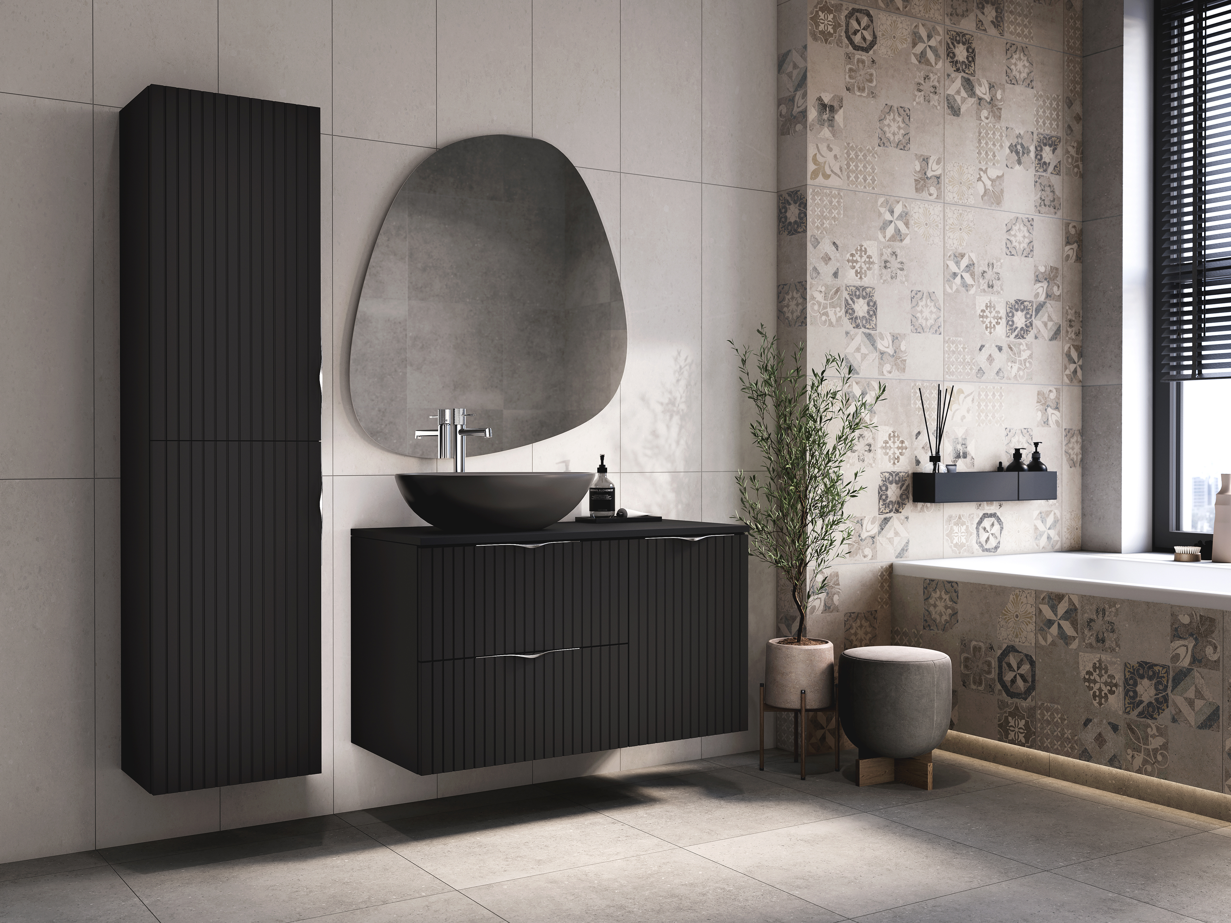 Cersanit Tirso blat 100x45 cm czarny S1021-015