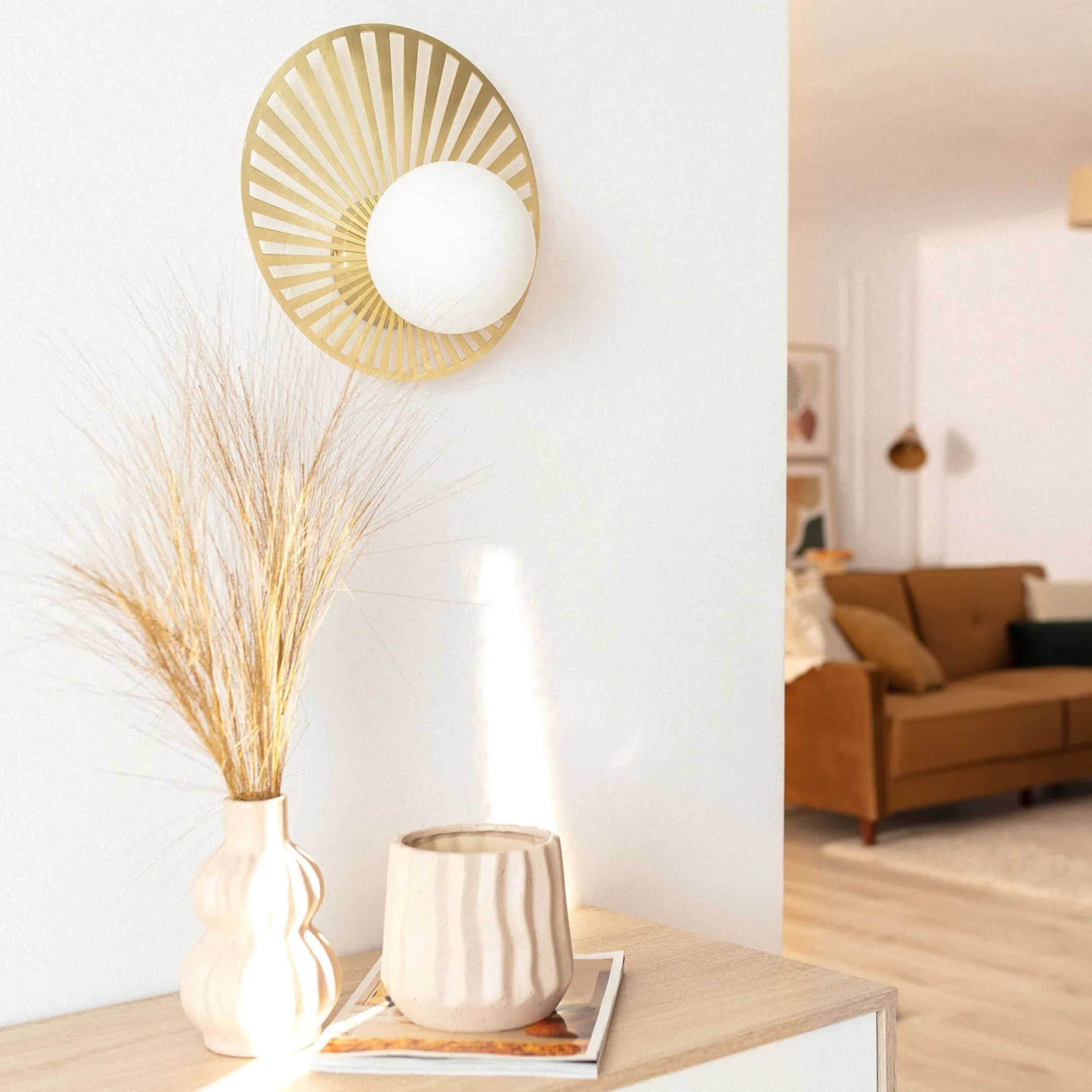 Abruzzo Milano Gama kinkiet 1x40W złoty/klosz mleczny ABR-KG-G9