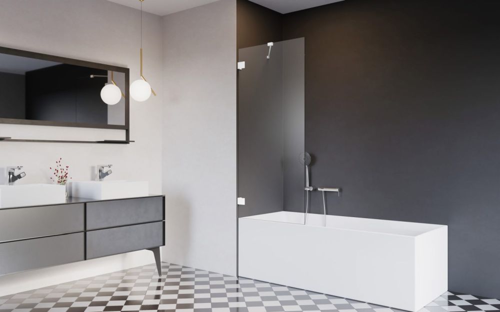 Radaway Essenza Pro White PNJ II parawan nawannowy 50 cm biały mat/szkło przezroczyste 10101050-04-01