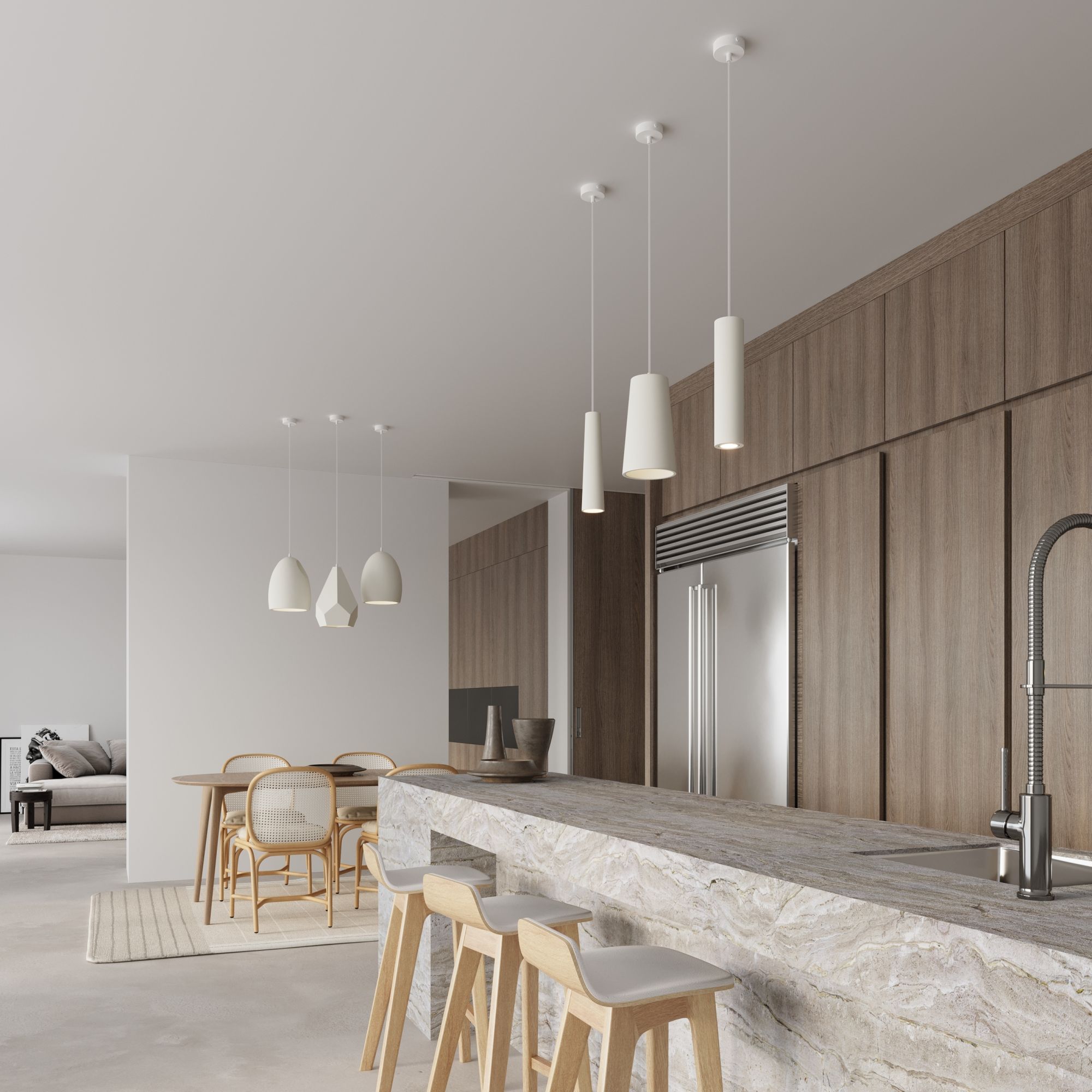 Sollux Lighting Falwiusz lampa wisząca 1x60W biała SL.0848