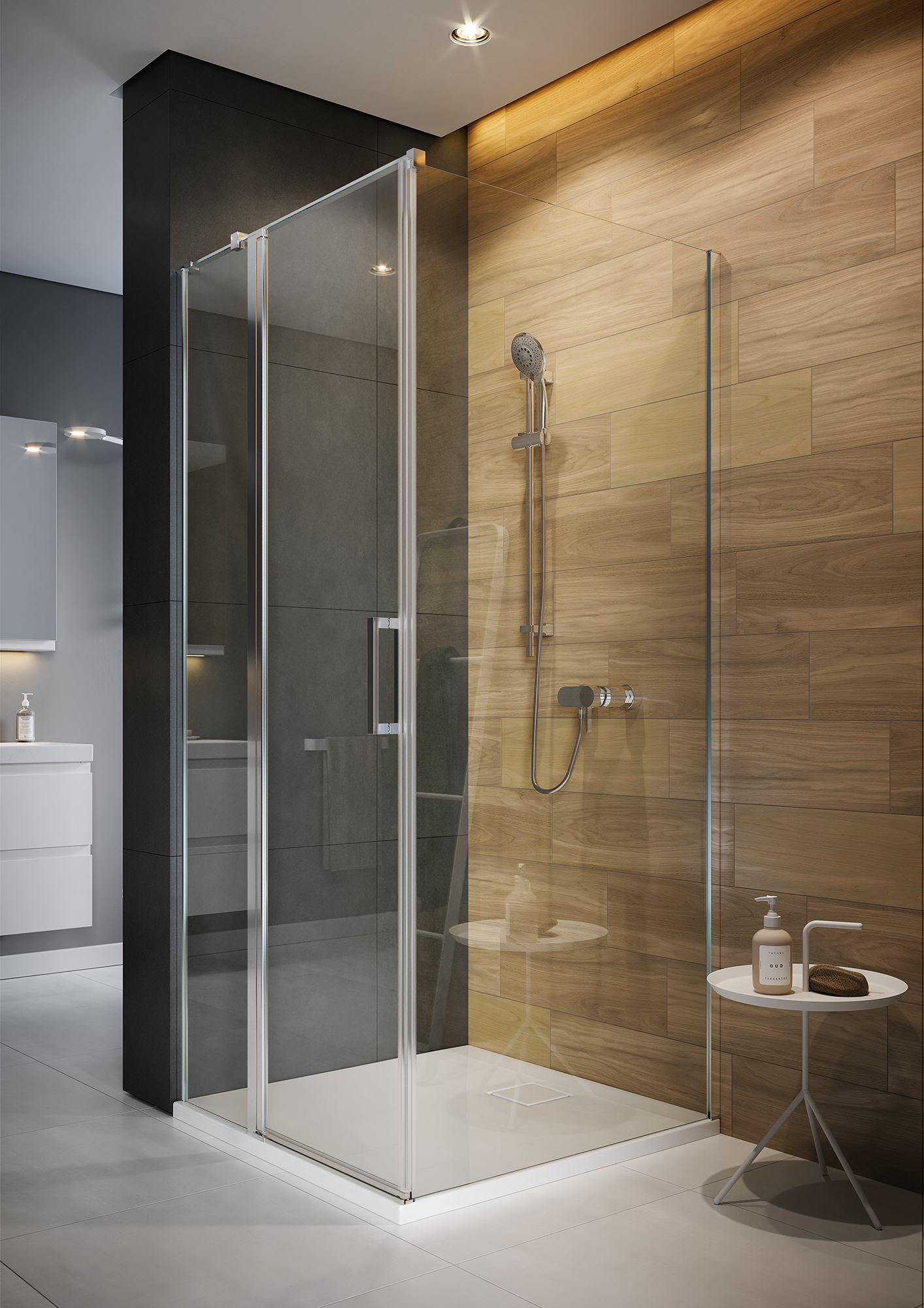 Cersanit Moduo ścianka prysznicowa 80 cm chrom połysk/szkło przezroczyste S162-007