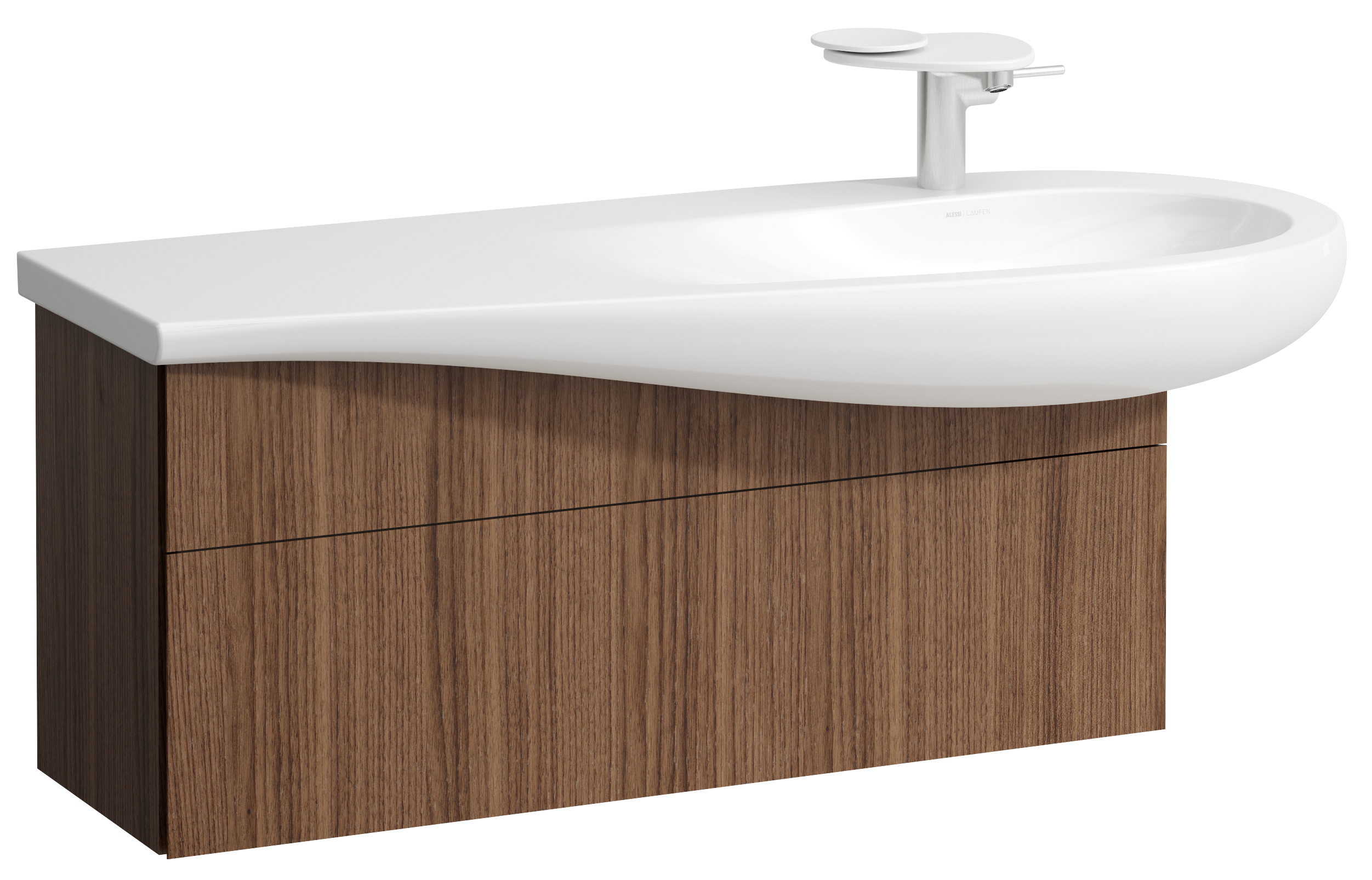 Laufen Il Bagno Alessi szafka 100 cm podumywalkowa wisząca prawa noce canaletto H4304310976301