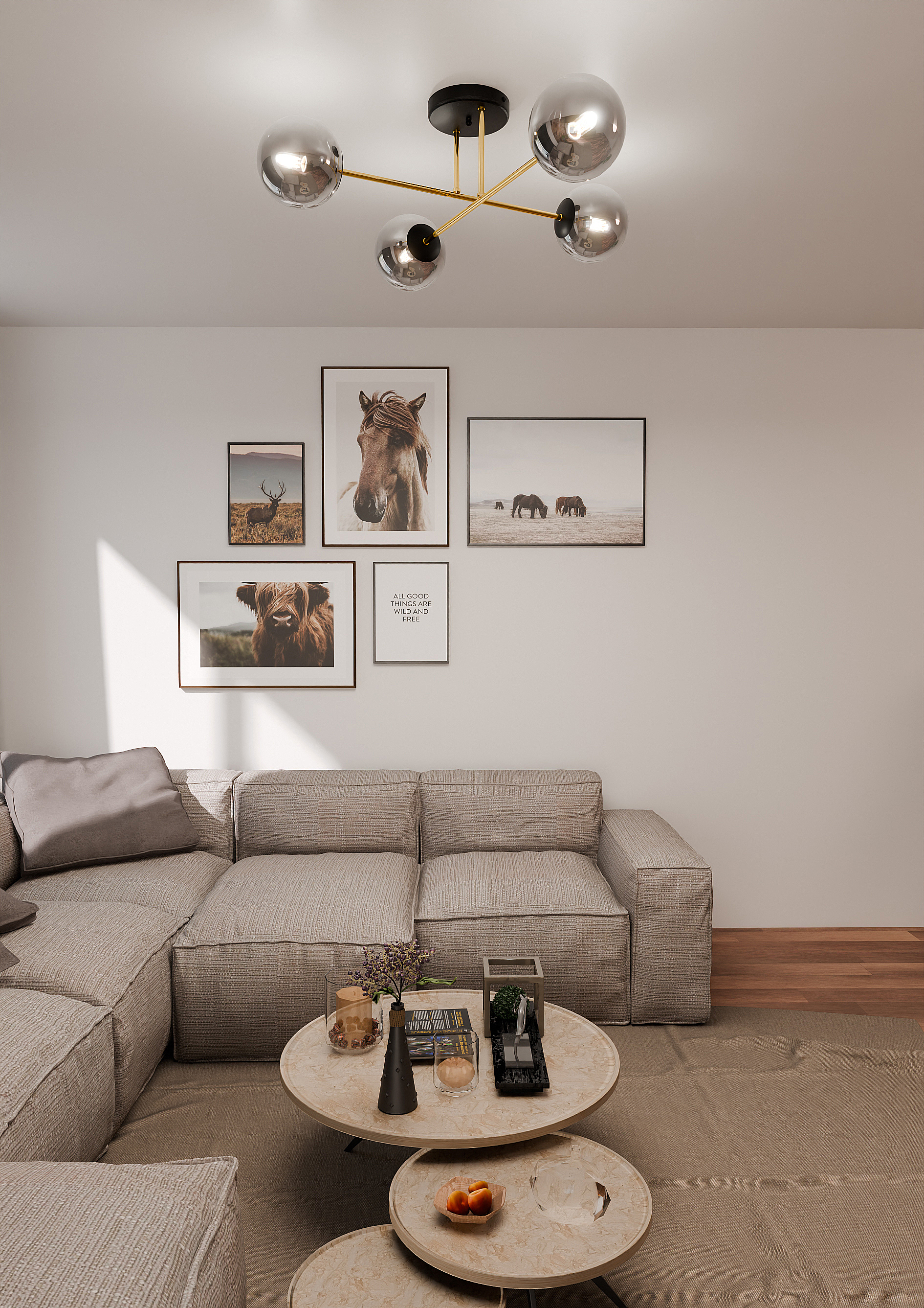 Emibig Magnum lampa podsufitowa 4x10W czarny/złoty/grafit 1269/4