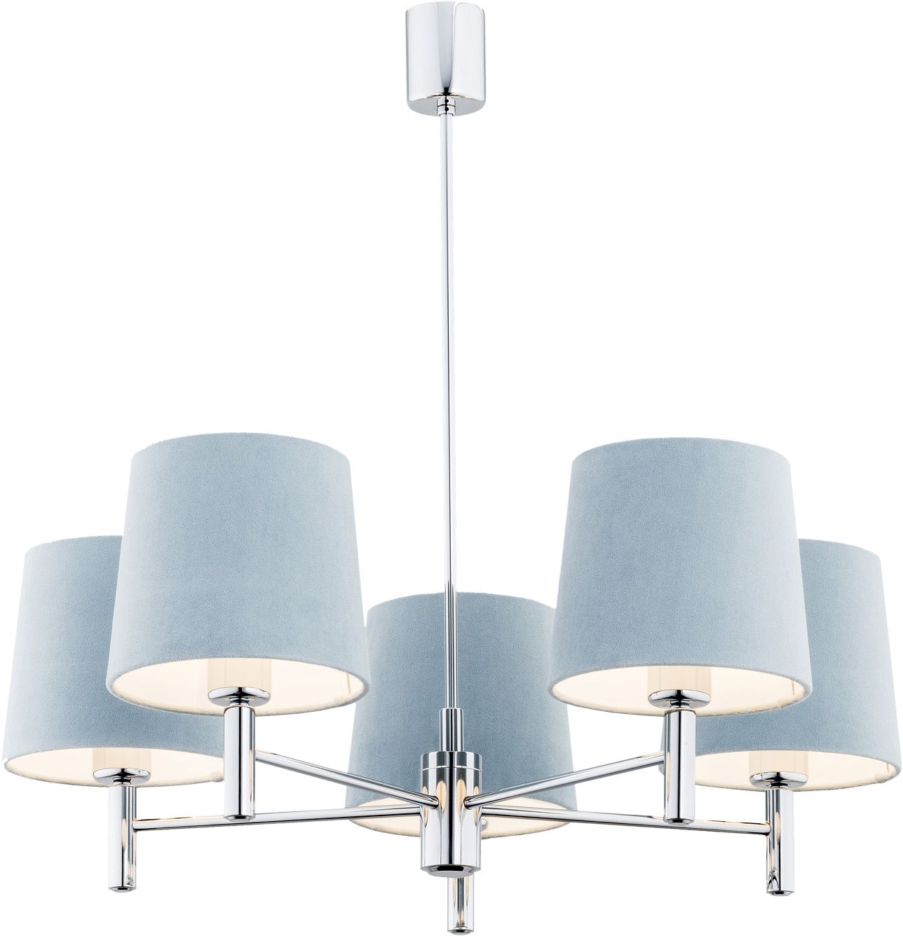 Argon Bolzano lampa wisząca 5x15W błękitny/chrom 2076