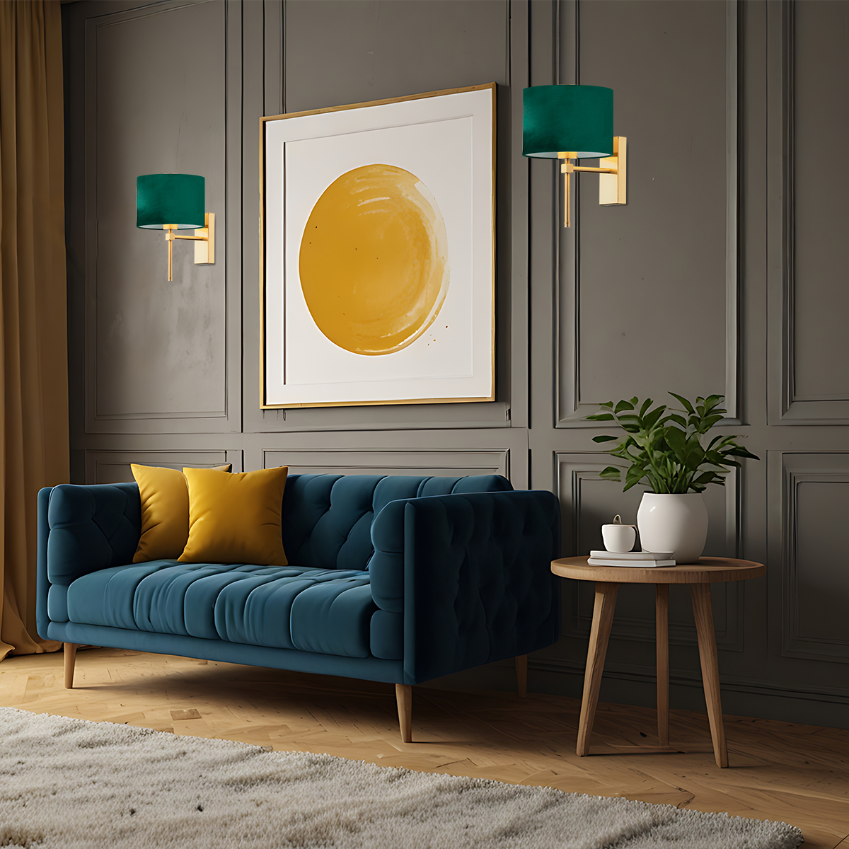 Argon Abbano kinkiet 1x15 W mosiądz-zielony 8107