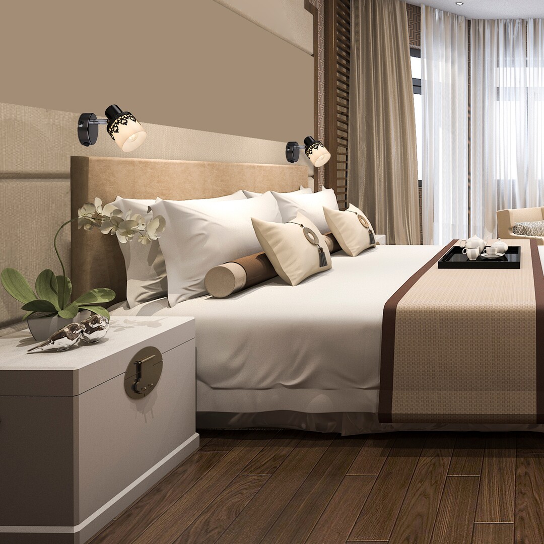 Rabalux Lacey kinkiet 1x40W czarny/biały 5341