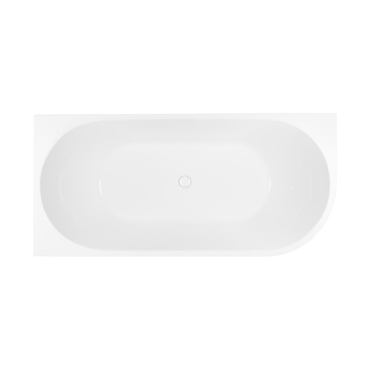 Zestaw Oltens Delva wanna narożna 170x80 cm prostokątna z pokrywą korka biały połysk (11000000, 09002000) - Wysyłka w 24h