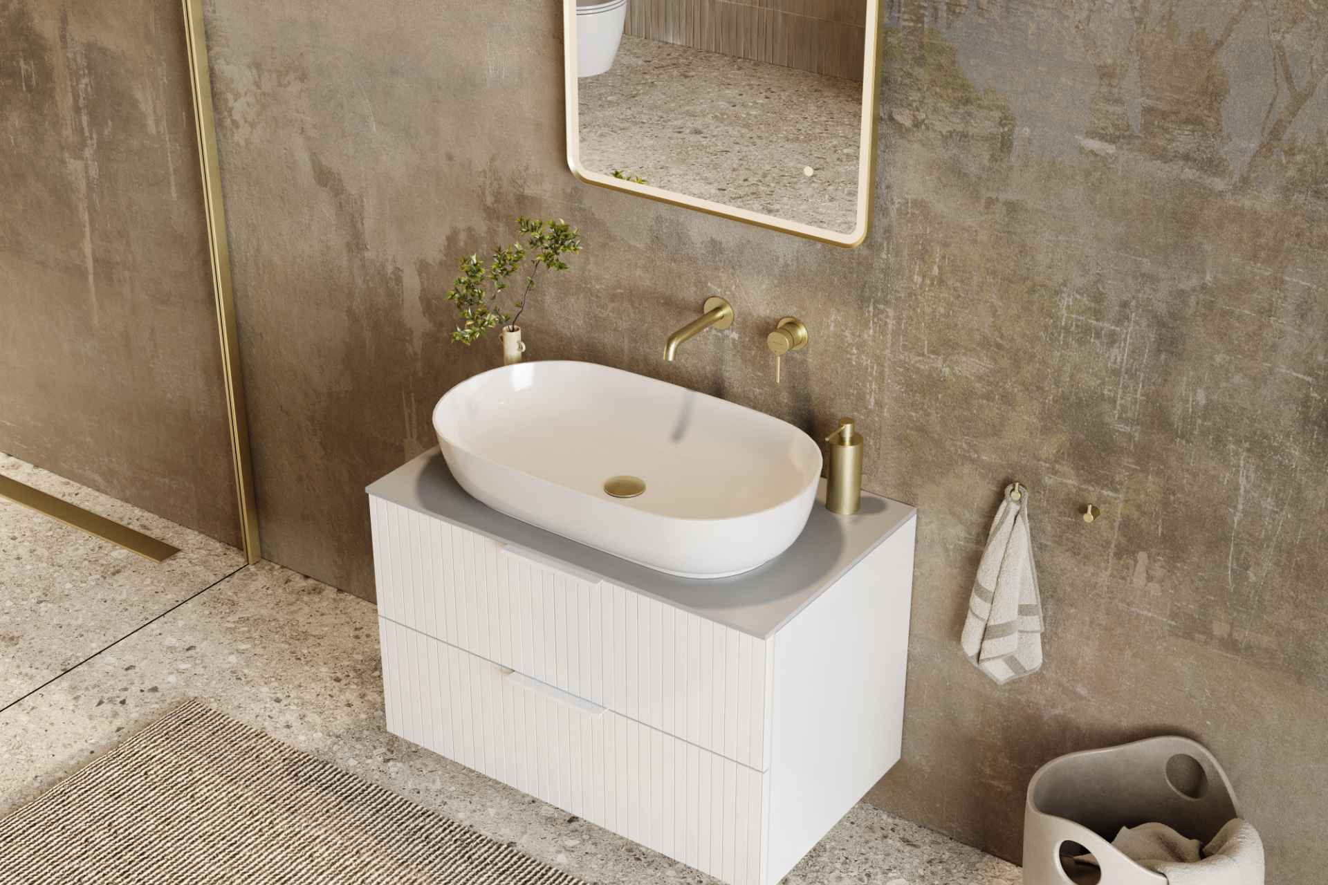 Excellent Delta Pi bateria umywalkowa podtynkowa miedź szczotkowana AREX.1213CB