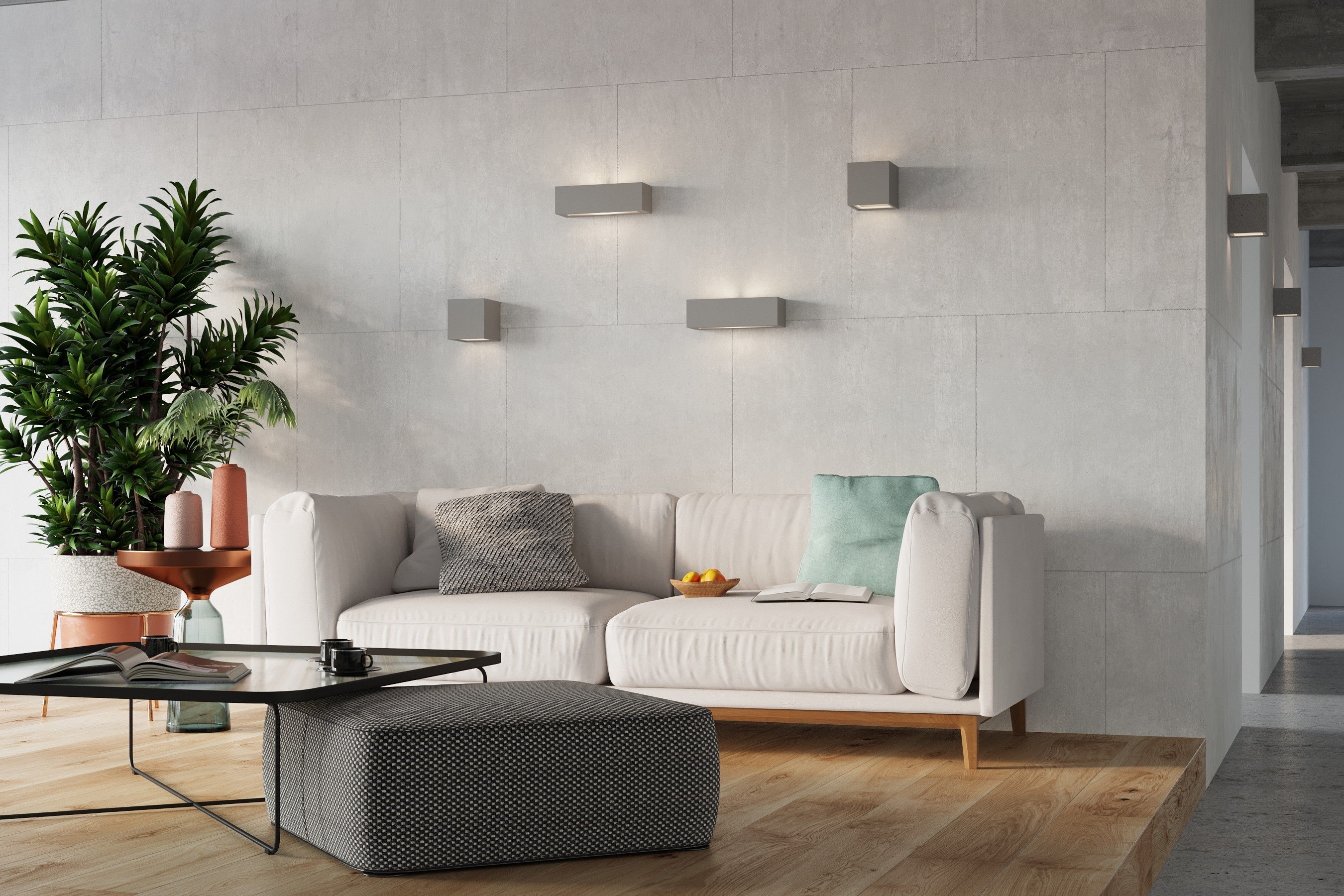 Sollux Lighting Leo kinkiet 1x60W szary SL.0871