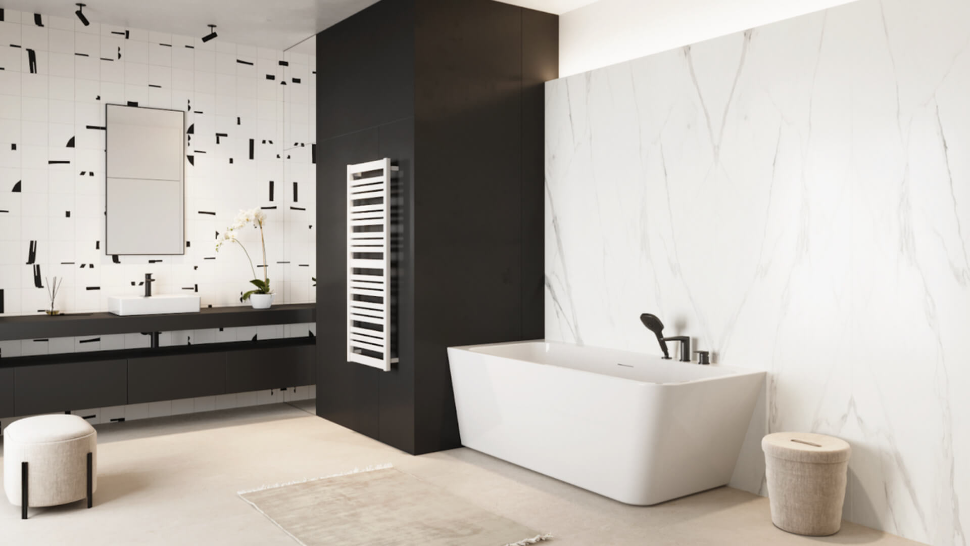 Excellent Conti grzejnik łazienkowy drabinkowy 121x50 cm biały GREX.CO121.WH - Wysyłka w 24h