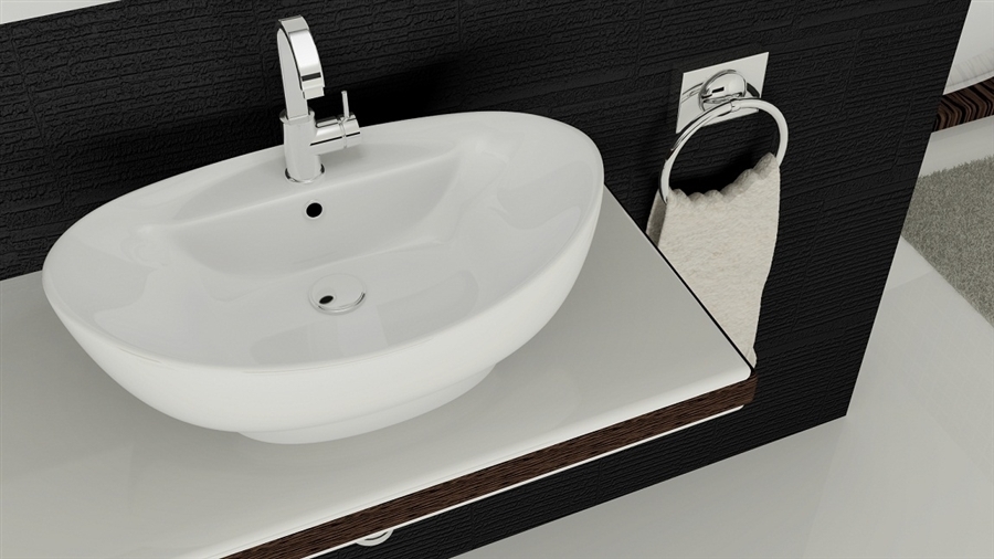 Rea Cindy umywalka 59x39 cm nablatowa owalna biała REA-U0155 - Wysyłka w 24h