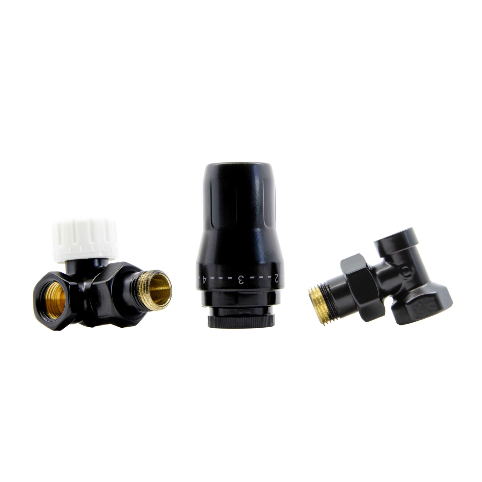 HeatBase Standard zestaw termostatyczny 1/2GZx1/2GW osiowo lewy czarny mat HB01TOLR90051