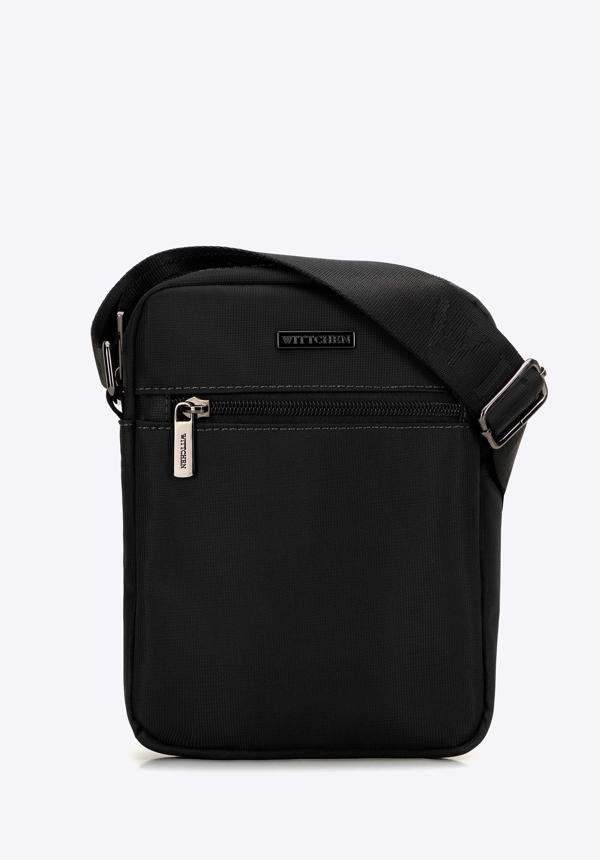 Męska listonoszka z regulowanym paskiem i logo czarna