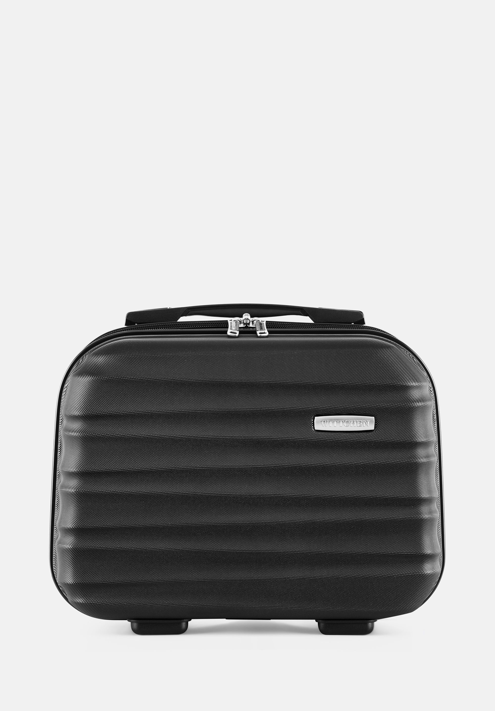 Kosmetyczka podróżna z ABS-u z żebrowaniem czarna