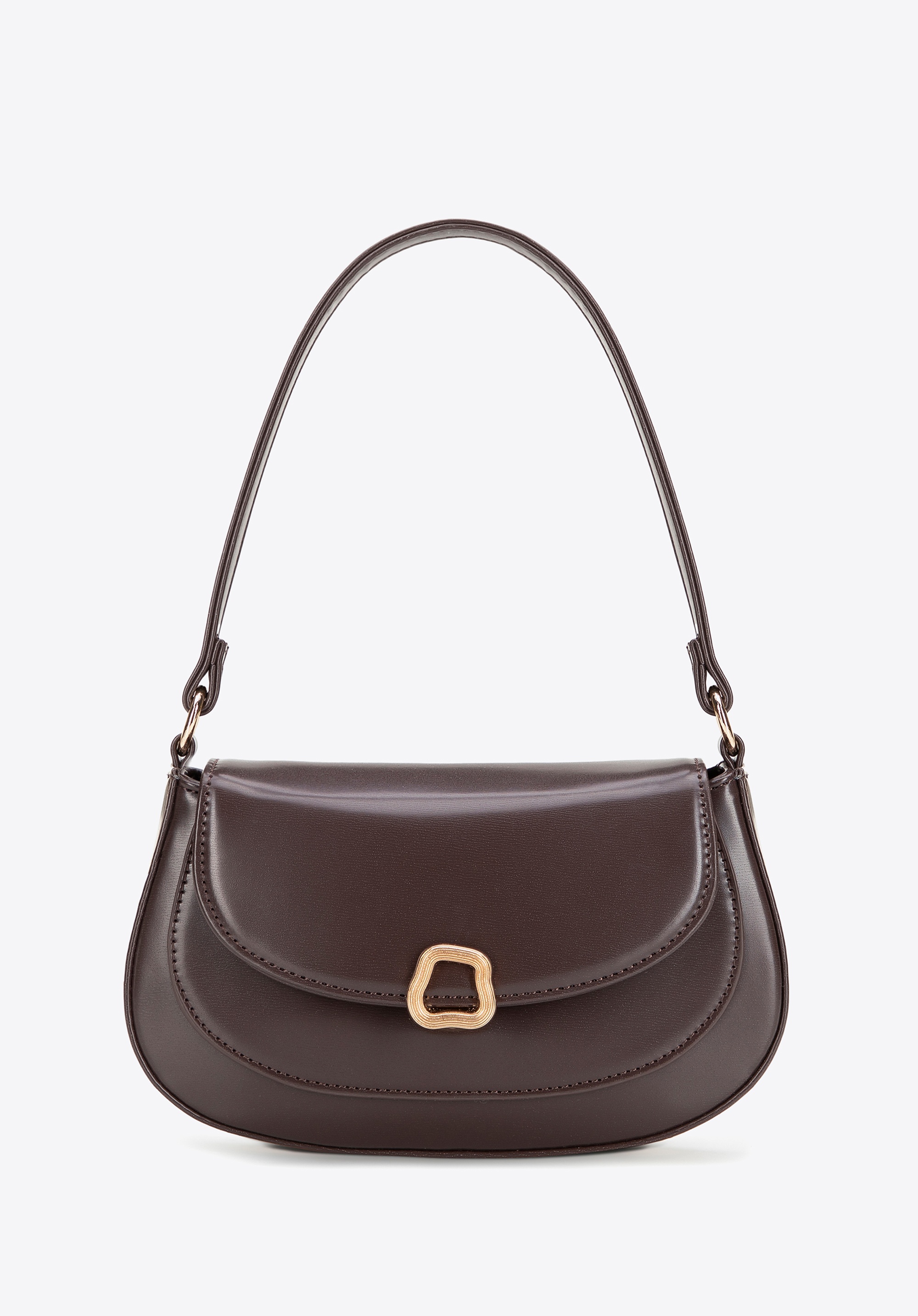 Damska minitorebka z imitacji skóry brązowa