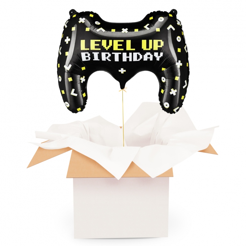 Gamepad Level up Birthday - Balon z helem
