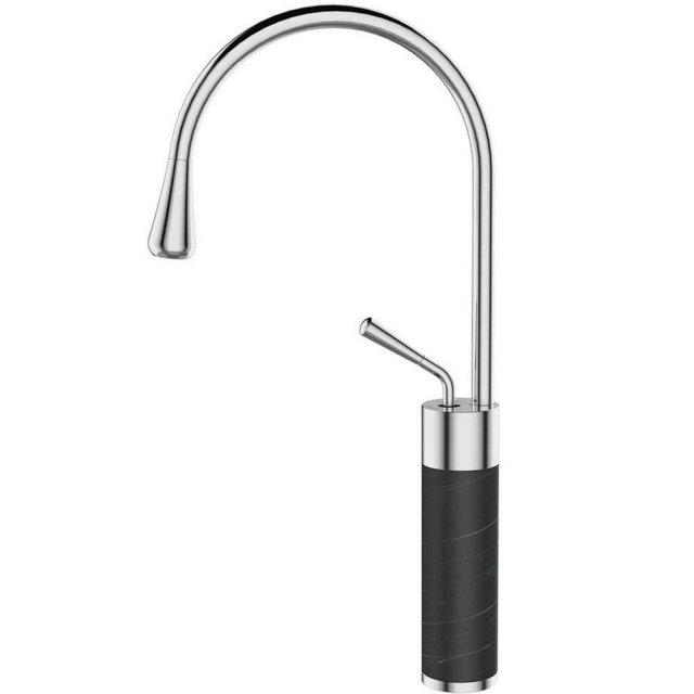 INVENA Bateria umywalkowa stojąca GABRO wysoka czarny/chrom BU-33-W08