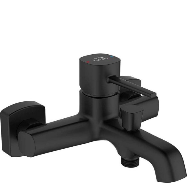 LAVEO Bateria wannowa ścienna POLA czarna BAP_710D