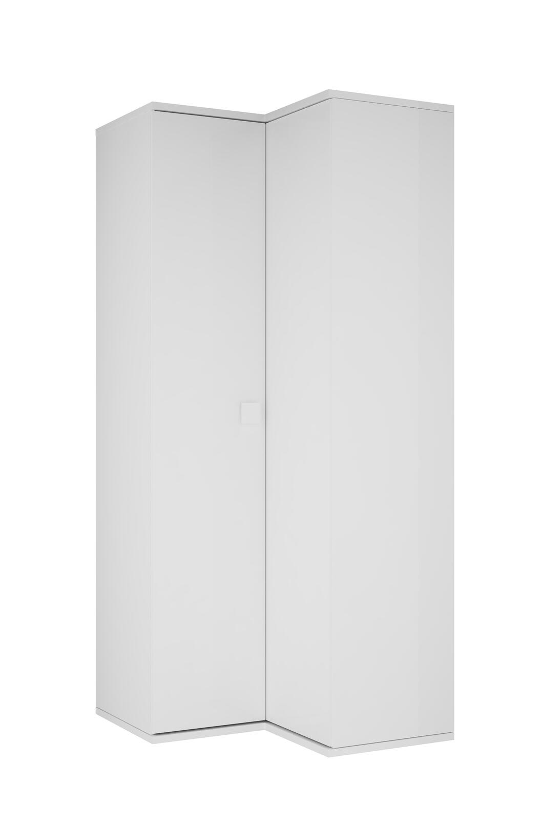 Szafa dziecięca narożna biała Mety kwadrat