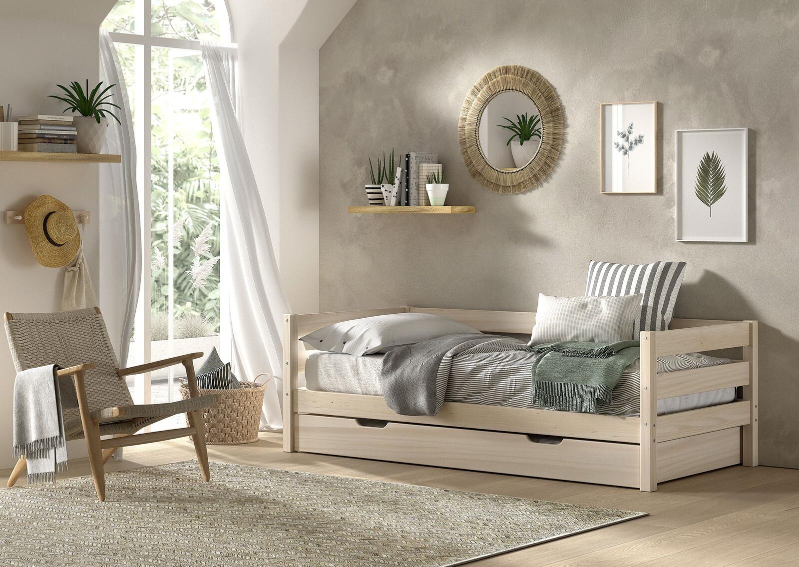 Łóżko dziecięce Margot naturalne podwójne