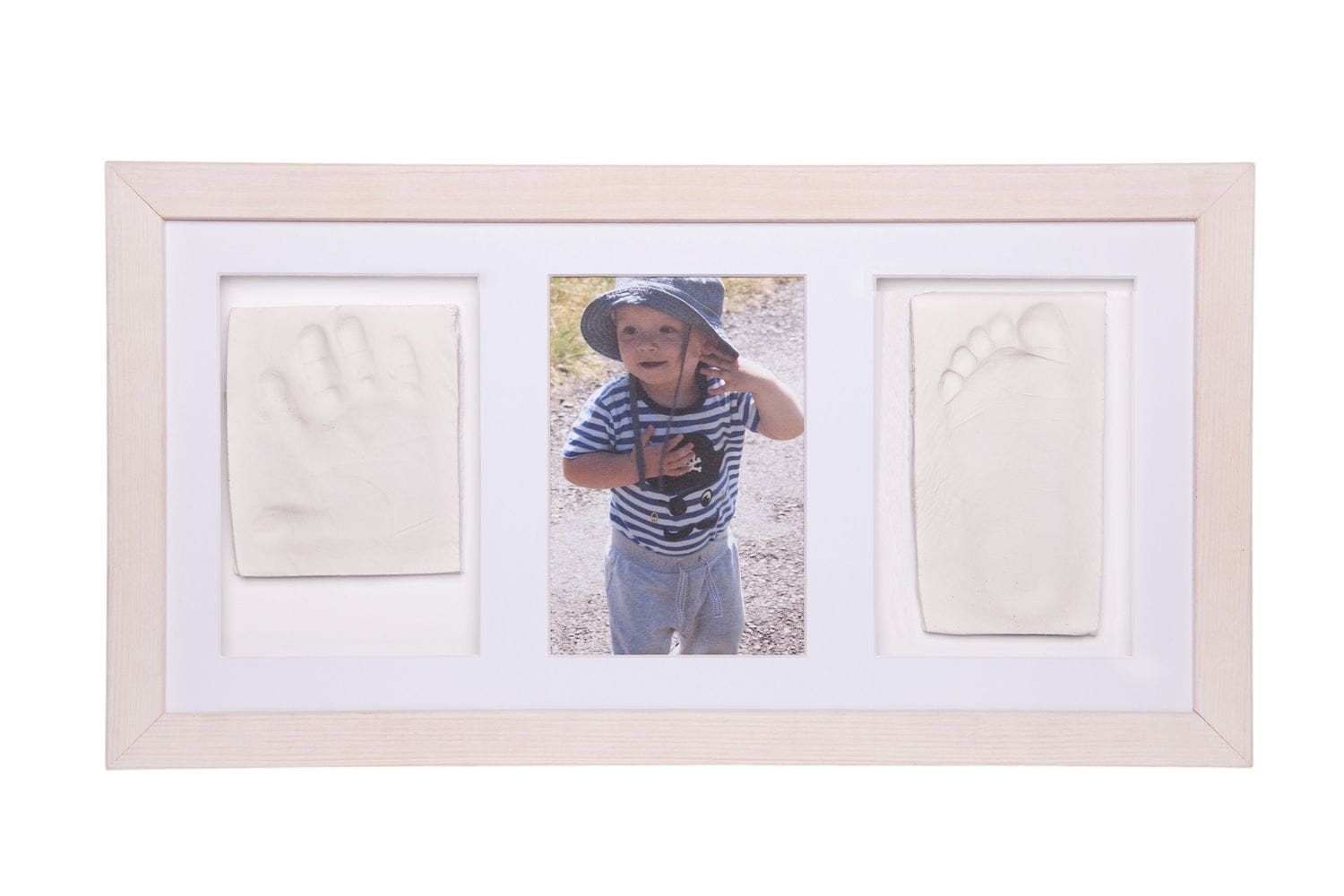 Pamiątka Odcisk Bobasa Ramka z glinką Biała