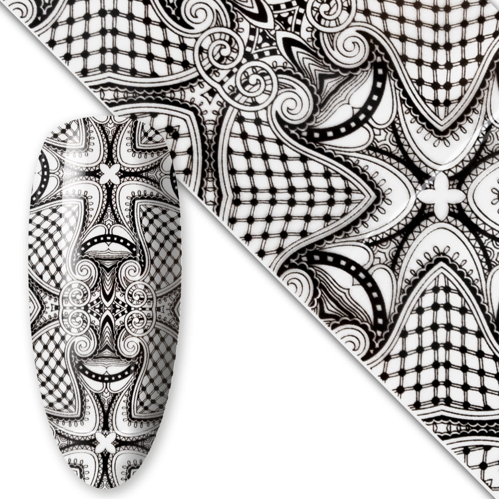 Folia transferowa do paznokci 80 cm Black Nr 12