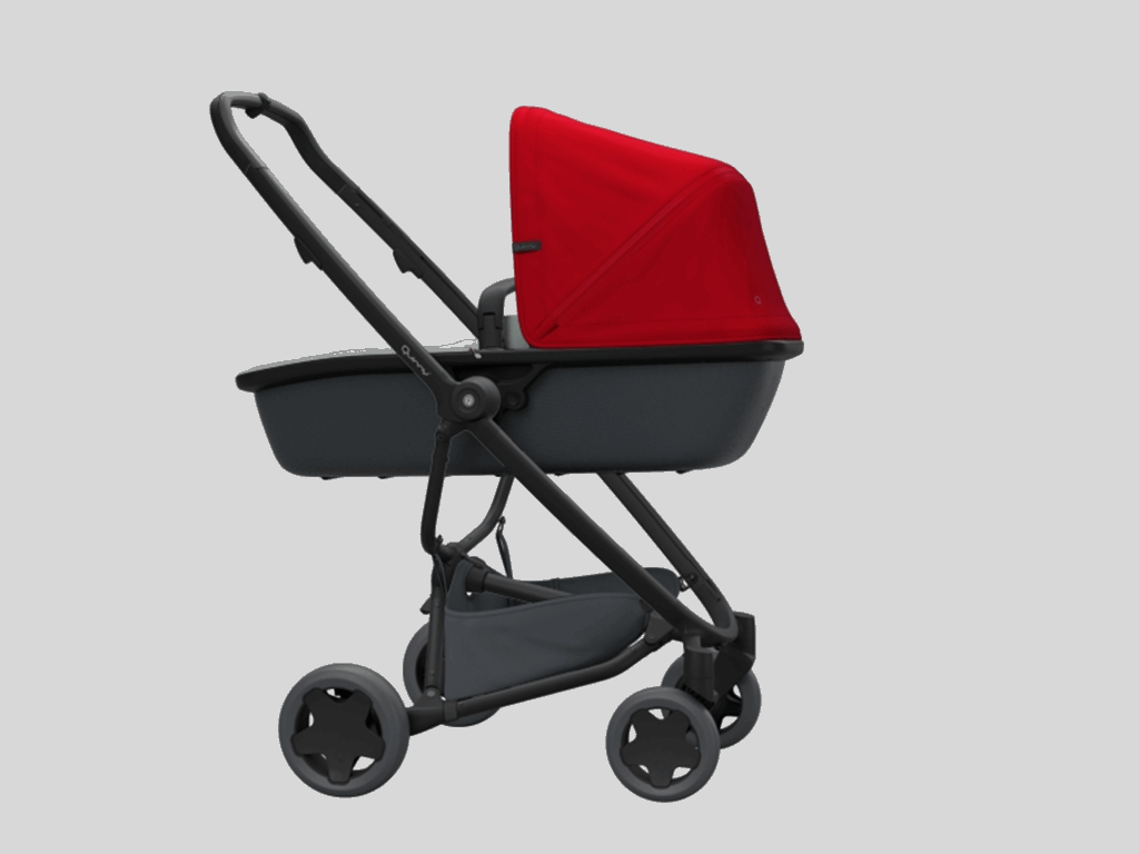 Quinny, Zapp Flex Plus - wózek głęboko-spacerowy-Red on Graphite