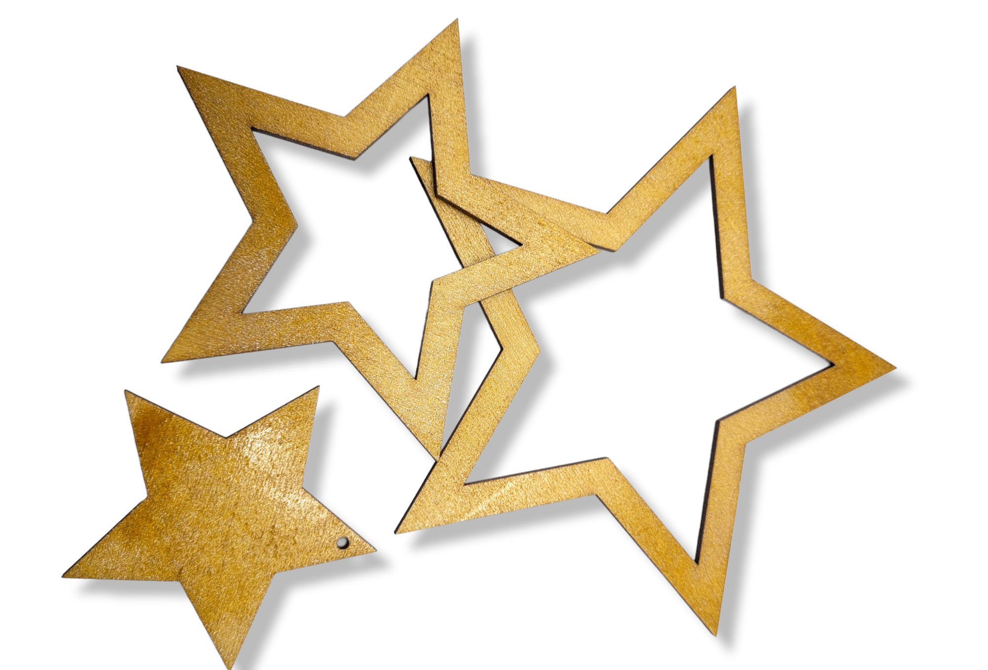 Obręcze złote gwiazdy do łapacza snów Baza do makramy zawieszka Boże Narodzenie 3 szt.