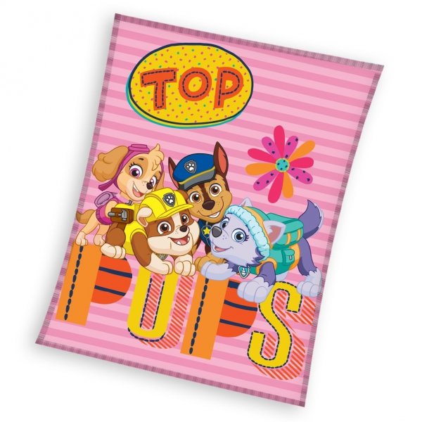 Koc polarowy licencyjny Paw Patrol 110x140 wz. PAW163013