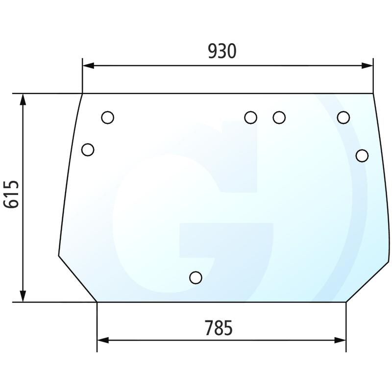 Szyba tylna Fendt 206V 206F 222812050010