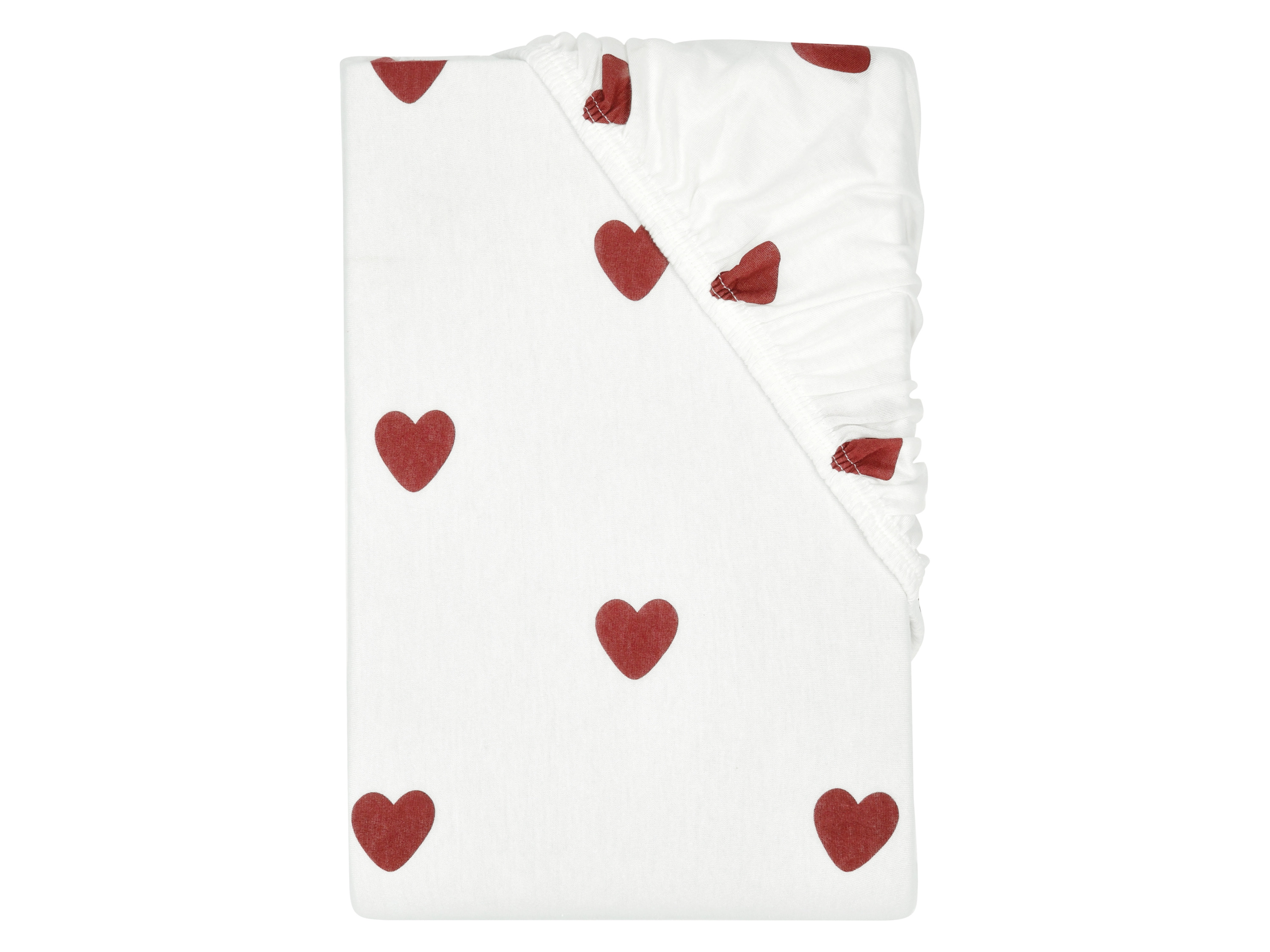 Livarno Prześcieradło z dżerseju gumką, 90-100 x 200 cm Serca