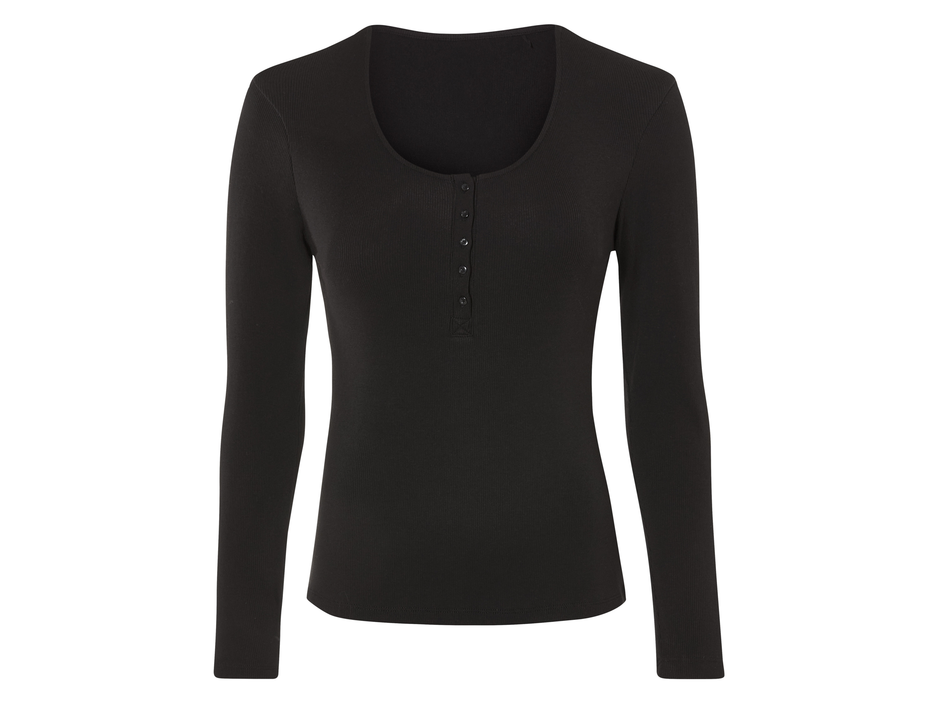 esmara Koszulka damska z długim rękawem Czarny, XS 32/34