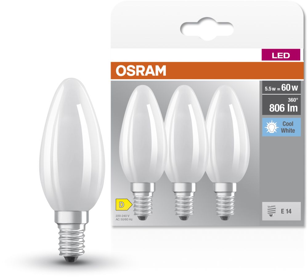 Darmowa Dostawa - Żarówki LED Multipack 3x5.5 W 4000 K e14 Osram LED Lamps 4058075592575