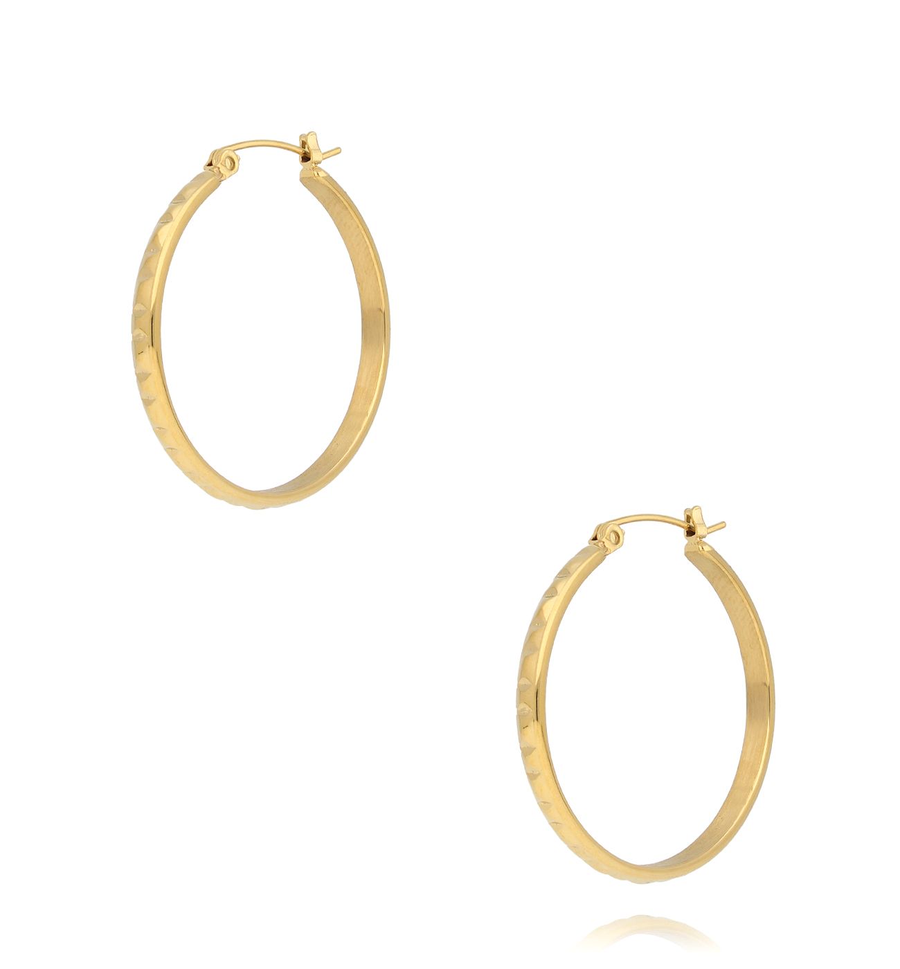 Kolczyki koła złote karbowane KSA1937